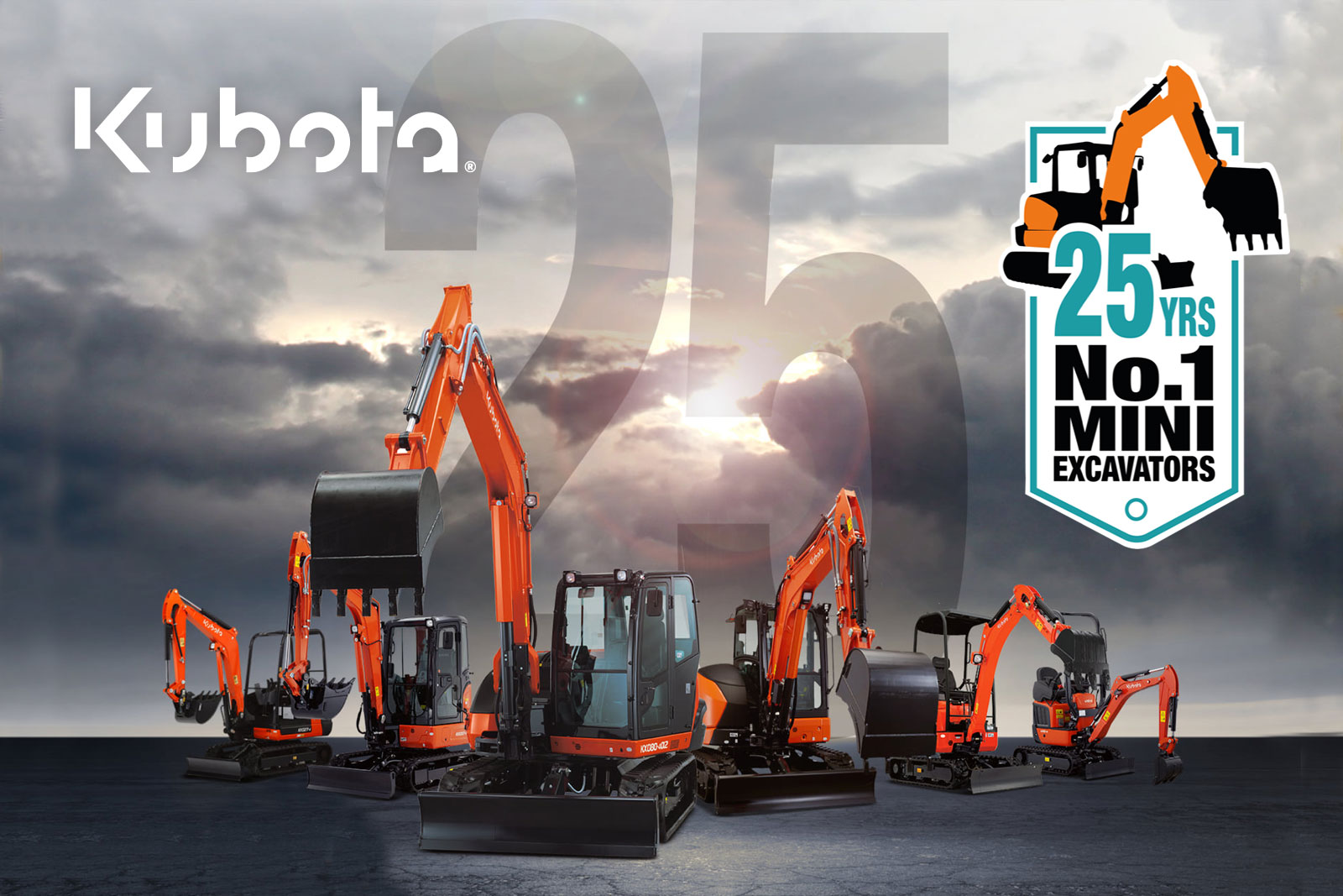 Kubota 25 Yıldır Dünya Mini Ekskavatör Satış Lideri!