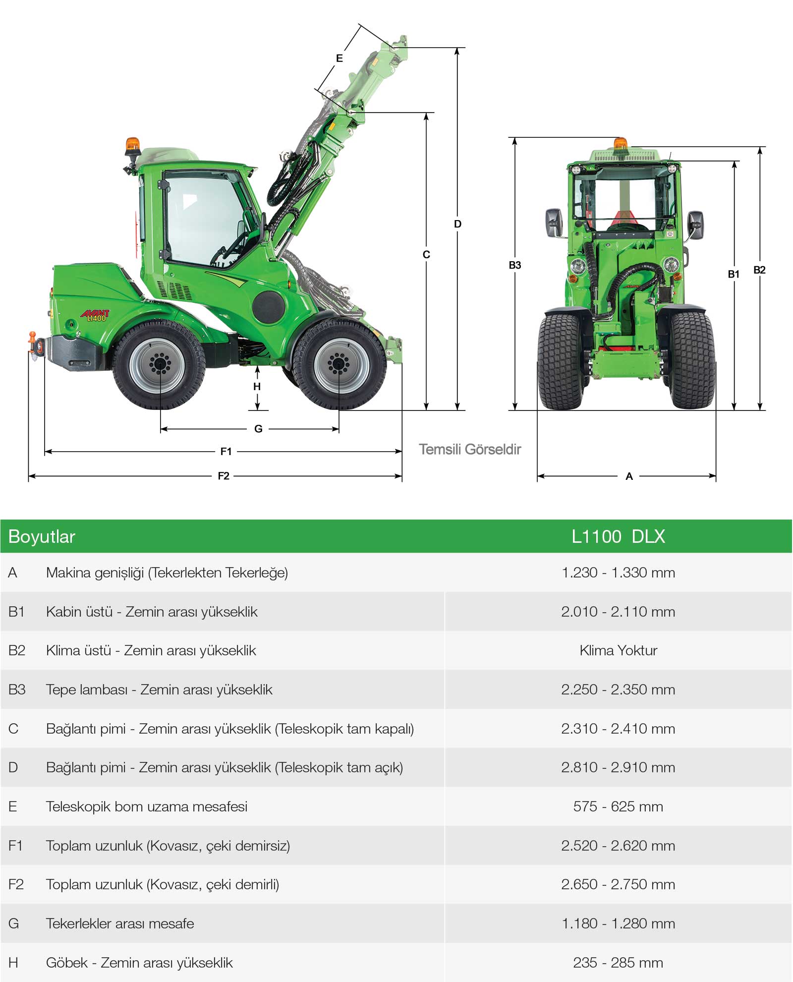 Avant L1100 DLX Mini Yükleyici